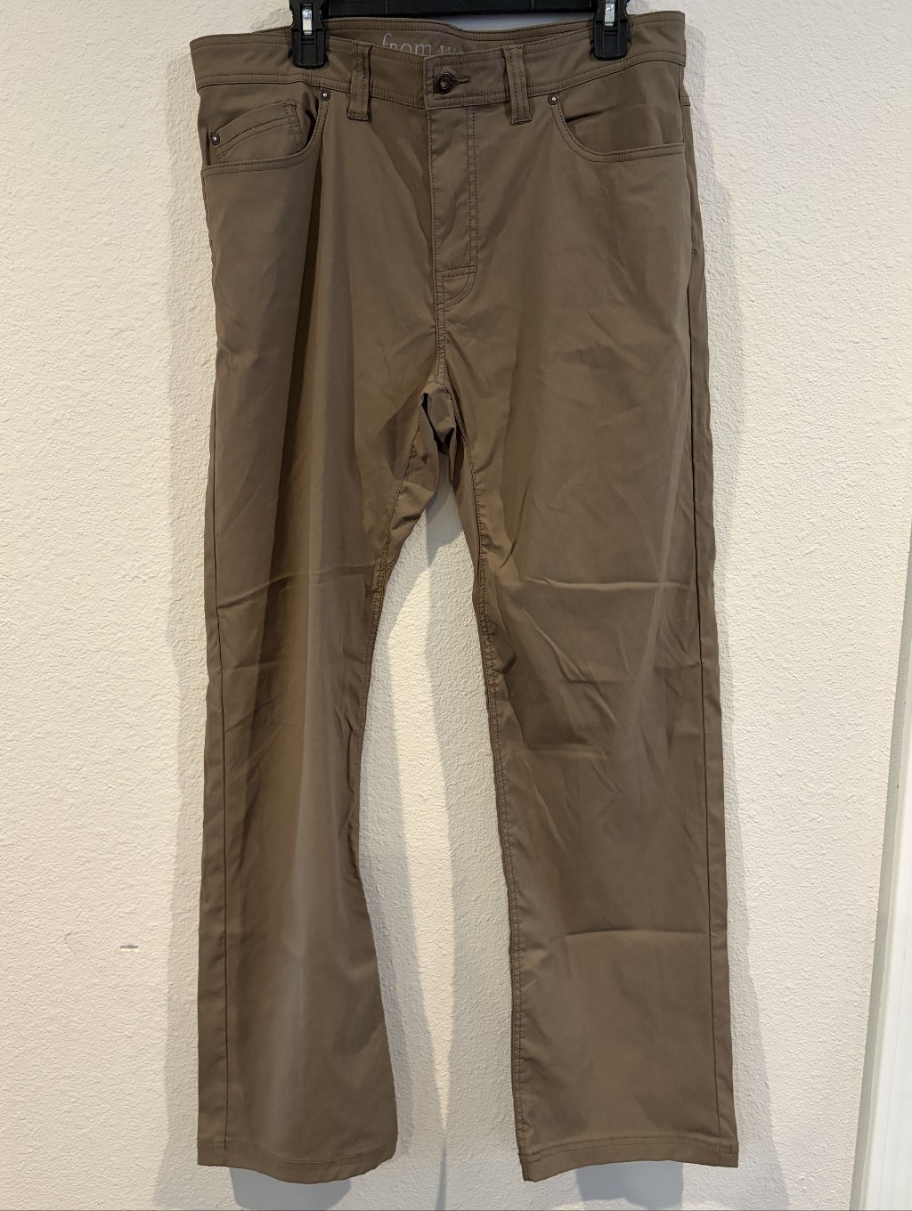 Prana Mens Classic Casual Lightweight Work Gym Hiking Brown Pants Size 36x32